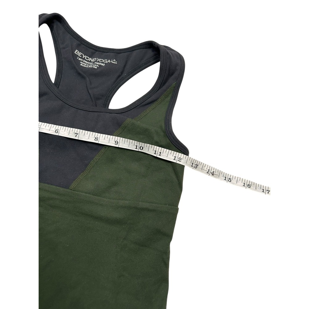 Beyond Yoga Athletic Tank XS Olive Green and Black - Picture 7 of 9